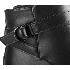 Bottines NOIR Femme Motif Uni Fermeture éclair