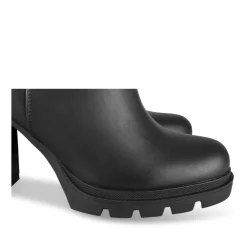 Bottines NOIR Femme Motif Uni Fermeture éclair