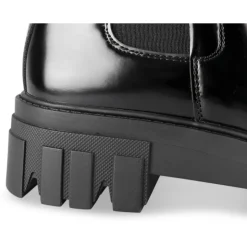 Bottines NOIR Femme Motif Uni A Enfiler