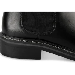 Bottines NOIR Femme Motif Uni Elastique