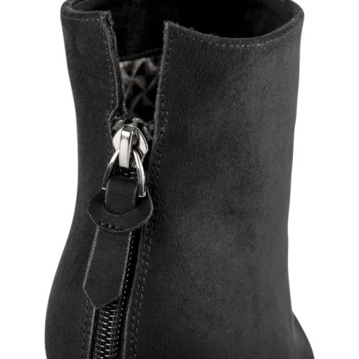Bottines NOIR Femme Motif Uni Fermeture éclair