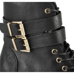 Bottines NOIR Femme Motif Uni A Enfiler