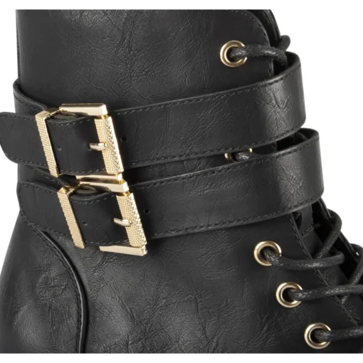 Bottines NOIR Femme Motif Uni A Enfiler
