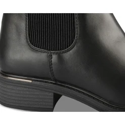 Bottines NOIR Femme Motif Uni A Enfiler