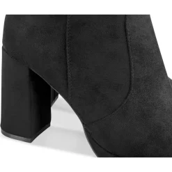 Bottines NOIR Femme Motif Uni Fermeture éclair