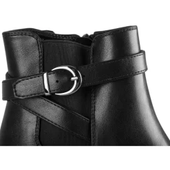 Bottines NOIR Femme Motif Uni Fermeture éclair