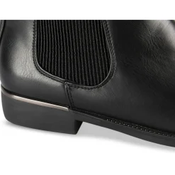 Bottines NOIR Femme Motif Uni A Enfiler