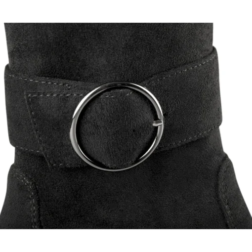 Bottines NOIR Femme Motif Uni Fermeture éclair