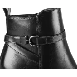 Bottines NOIR Femme Motif Uni Fermeture éclair