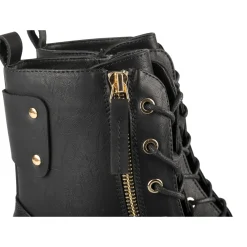 Bottines NOIR Femme Motif Uni A Enfiler