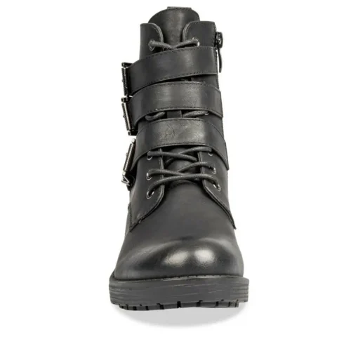 Bottines NOIR Femme Motif Uni Fermeture éclair