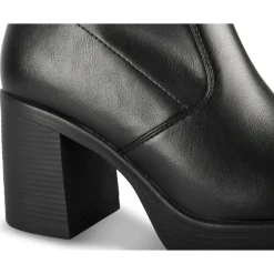 Bottines NOIR Femme Motif Uni Fermeture éclair