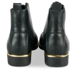 Bottines NOIR Femme Motif Uni Lacets