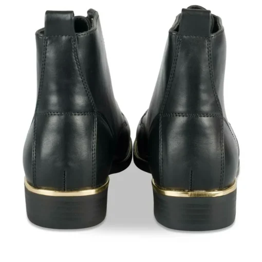 Bottines NOIR Femme Motif Uni Lacets