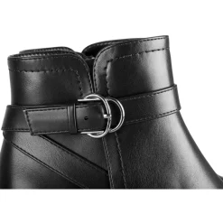Bottines NOIR Femme Motif Uni Fermeture éclair