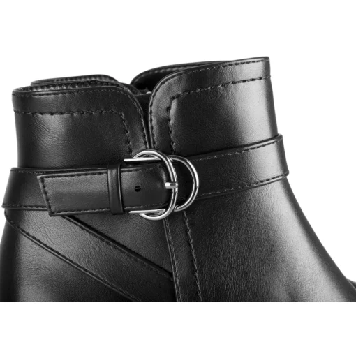 Bottines NOIR Femme Motif Uni Fermeture éclair