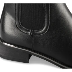 Bottines NOIR Femme Motif Uni Elastique