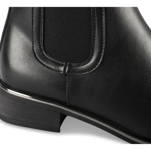 Bottines NOIR Femme Motif Uni Elastique