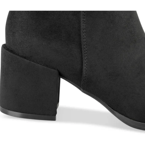 Bottines NOIR Femme Motif Uni Fermeture éclair
