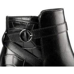 Bottines NOIR Femme Motif Uni Fermeture éclair