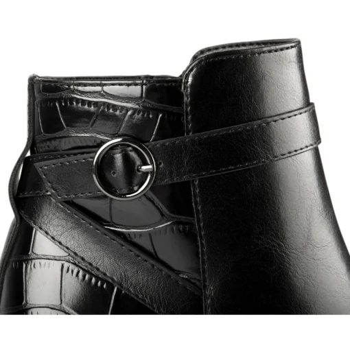 Bottines NOIR Femme Motif Uni Fermeture éclair