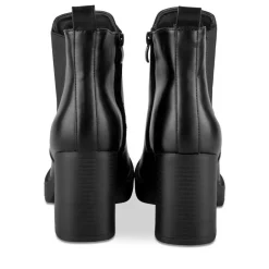 Bottines NOIR Femme Motif Uni Fermeture éclair