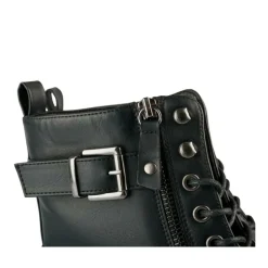 Bottines NOIR Femme Motif Uni Lacets