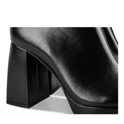Bottines NOIR Femme Motif Uni Fermeture éclair