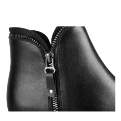 Bottines NOIR Femme Motif Uni Fermeture éclair