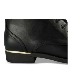 Bottines NOIR Femme Motif Uni Lacets
