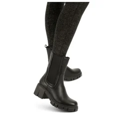 Bottines NOIR Femme Motif Uni A Enfiler