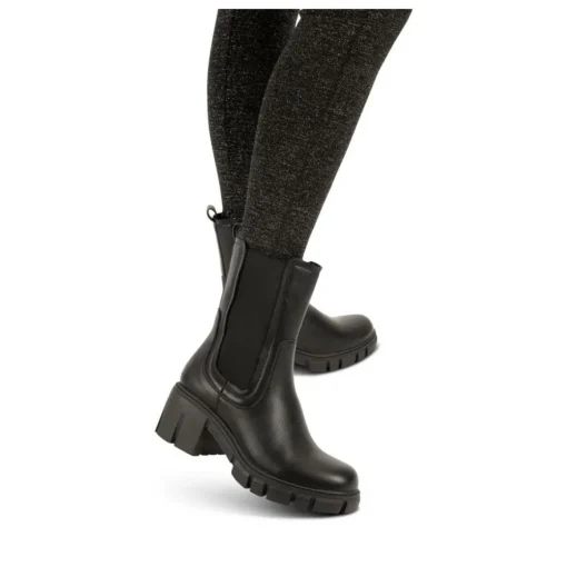 Bottines NOIR Femme Motif Uni A Enfiler