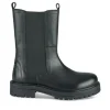 Bottines NOIR Fille CUIR Motif Uni Fermeture éclair