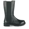 Bottines NOIR Fille CUIR Motif Uni Fermeture éclair