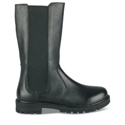 Bottines NOIR Fille CUIR Motif Uni Fermeture éclair
