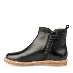 Bottines NOIR Fille CUIR Fermeture éclair