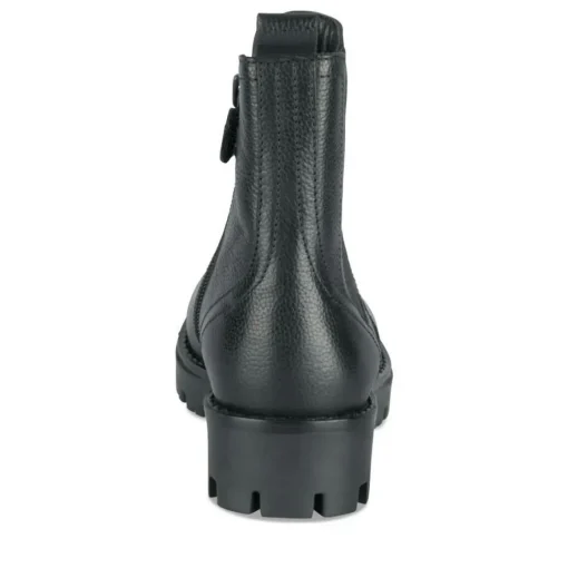 Bottines NOIR Fille CUIR Motif Uni Fermeture éclair