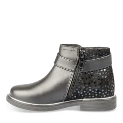 Bottines NOIR Fille CUIR Motif Uni Fermeture éclair