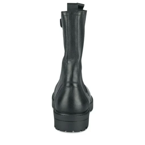Bottines NOIR Fille CUIR Motif Uni Fermeture éclair