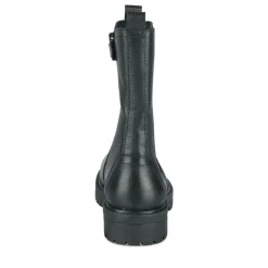 Bottines NOIR Fille CUIR Motif Uni Fermeture éclair