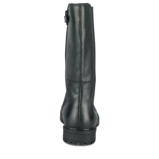 Bottines NOIR Fille CUIR Motif Uni Fermeture éclair