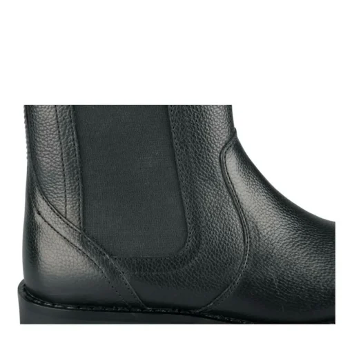 Bottines NOIR Fille CUIR Motif Uni Fermeture éclair