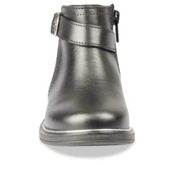 Bottines NOIR Fille CUIR Motif Uni Fermeture éclair