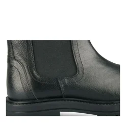 Bottines NOIR Fille CUIR Motif Uni Fermeture éclair