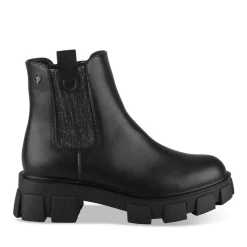 Bottines NOIR Fille Motif Uni Fermeture éclair