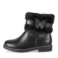 Bottines NOIR Fille Motif Uni Fermeture éclair