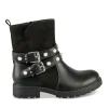 Bottines NOIR Fille Motif Perle Fermeture éclair