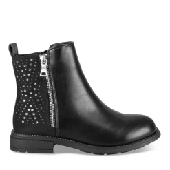Bottines NOIR Fille Motif Paillettes A Enfiler