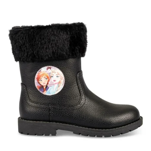Bottines NOIR Fille Motif Uni Fermeture éclair