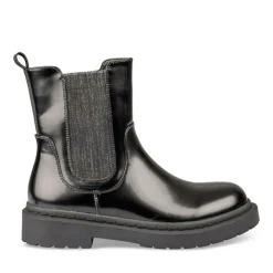 Bottines NOIR Fille Motif Uni Fermeture éclair
